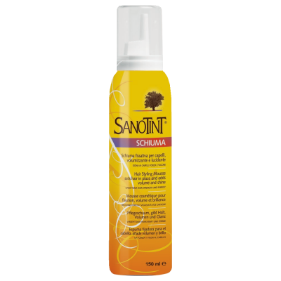Nepaklusnių ir dažytų plaukų putos SANOTINT “Schiuma” 150 ml